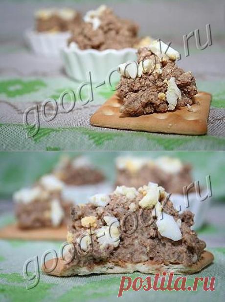 Хорошая кухня - паштет из куриной печени с яйцами. Кулинарная книга рецептов. Салаты, выпечка.