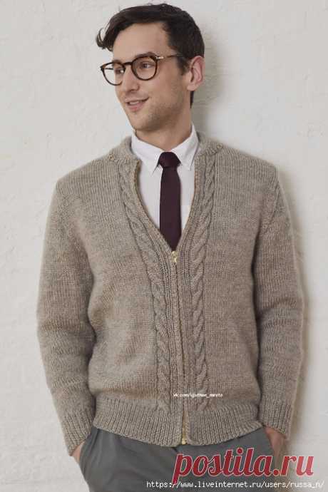 Мужской кардиган "Neighborly" by Lion Brand Yarn