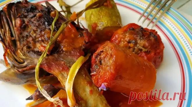 Фаршированные овощи с мясом и зеленью, в легком томатном соусе - Zahav.ru Салат Думаю, можно назвать это блюдо 