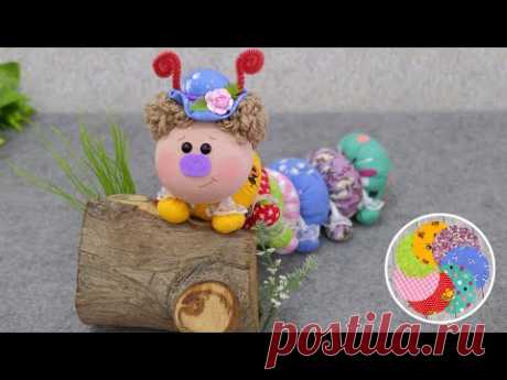 Что сшить из остатков ткани 🐛 Прелестная гусеничка своими руками