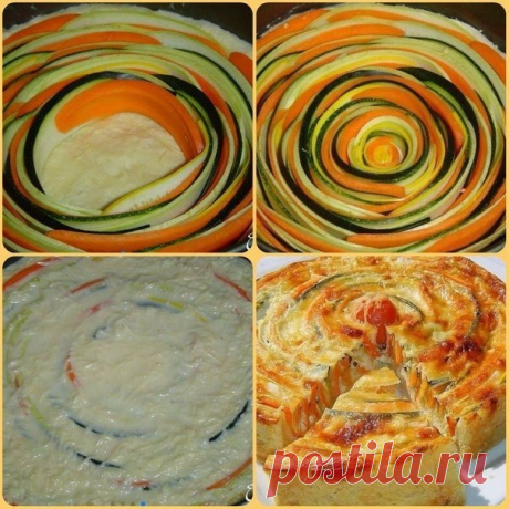 Потрясающе красивый и вкусный овощной пирог