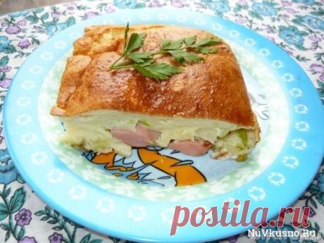 Наливной пирог с капустой ·