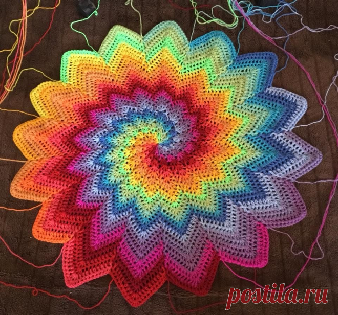 ‎Kylie Parmenter‎ to CROCHET ADDICT WIP Yaaaa finally lm happy with the color pallet and go with the flow pattern in my head for my swirl rainbow throw!! I love how the image in my head of what l wanted to do is turning out the way it has! lol #crochetmandalapattern - boyz
