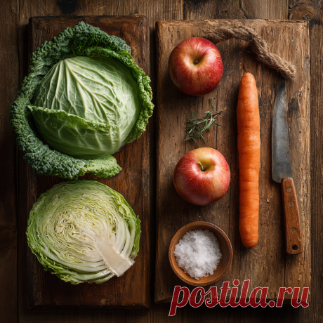 Квашеная капуста с яблоком