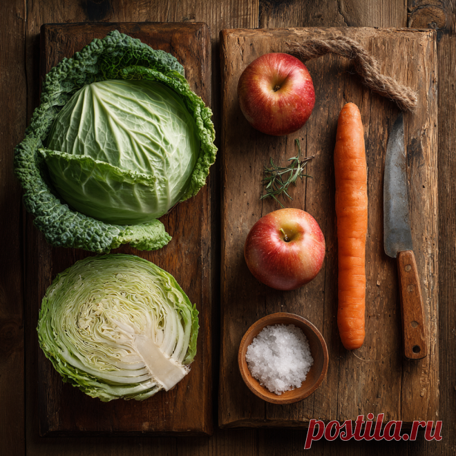 Квашеная капуста с яблоком