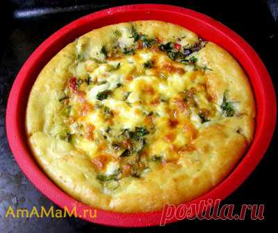 Пицца с рыбной начинкой (готовится быстро)