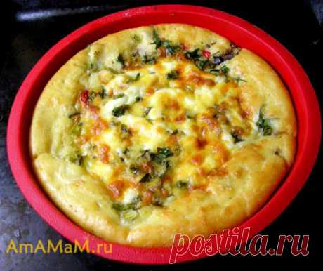 Пицца с рыбной начинкой (готовится быстро)