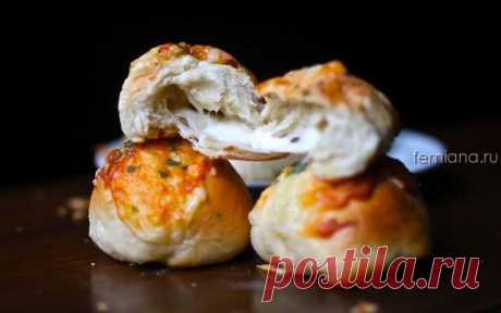 Волшебно-пышные булочки с сырной начинкой.