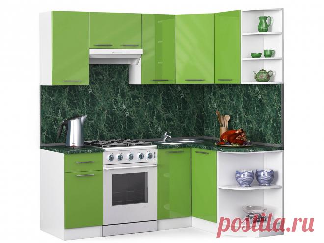 Кухонный гарнитур Хай-тек 2000х1300 эвкалипт глянец