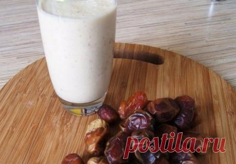 Молоко с финиками от кашля