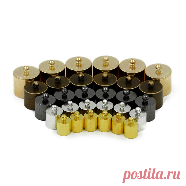 Xinyao 50 шт. конец Кепки S застежками Fit 6.5 7.5 9.5 10 11 12 13 15 мм круглый кожаный шнур кисточкой Кепки Инструменты для наращивания волос для изготовления ювелирных изделий F574 купить в магазине Xinyao Official Store на AliExpress