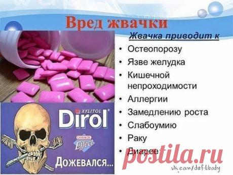 Вред жвачки.