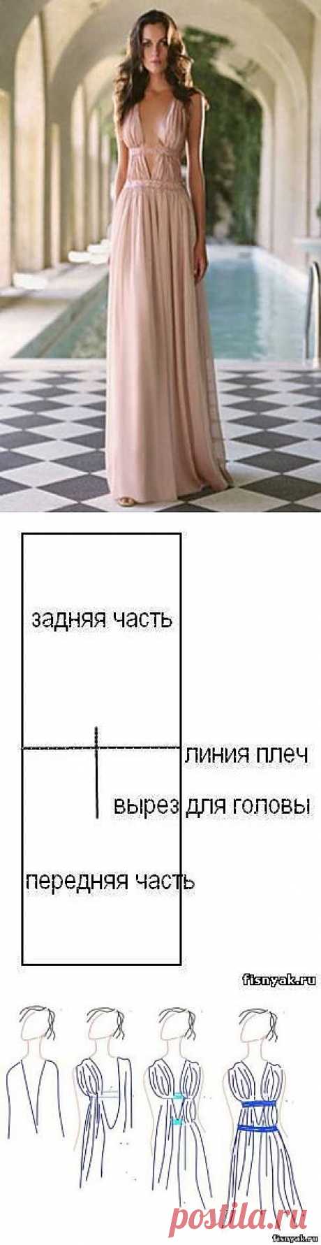 Два способа создания греческого платья / Простые выкройки / Модный сайт о стильной переделке одежды и интерьера