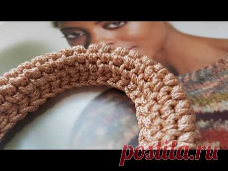 Вяжем объёмный жгут тунисским методом 😘 crochet pattern.