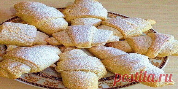 РОГАЛИКИ.  Очень вкусные, мягкие, рассыпчатые рогалики, просто тают во рту.