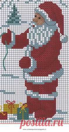 Natale_babbo_70 free cross stitch pattern to print