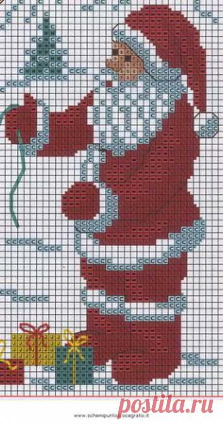 Natale_babbo_70 free cross stitch pattern to print