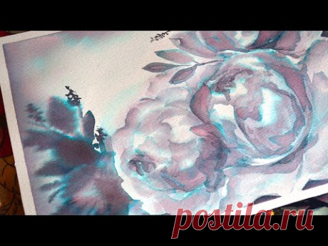 Рисую цветы Чудо-краской. Голографический эффект.
