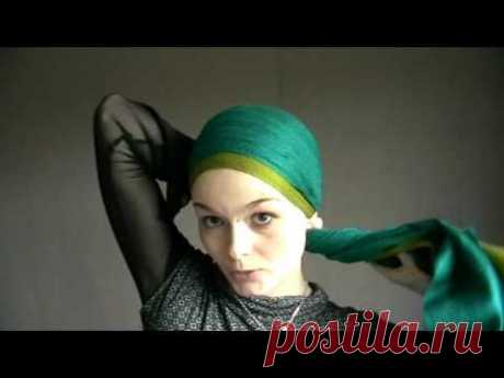 Foulard chignon en spirale 2 couleurs.mpg