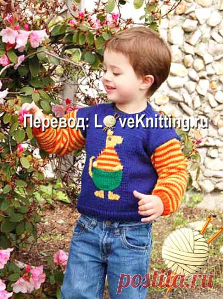 Пуловер с кенгуру | Loveknitting.ru