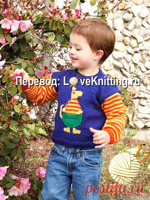 Пуловер с кенгуру | Loveknitting.ru
