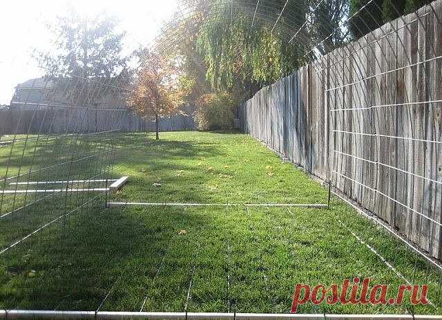 Арочная теплица из сетки и пленки. Поэтапное изготовление- мастер- класс