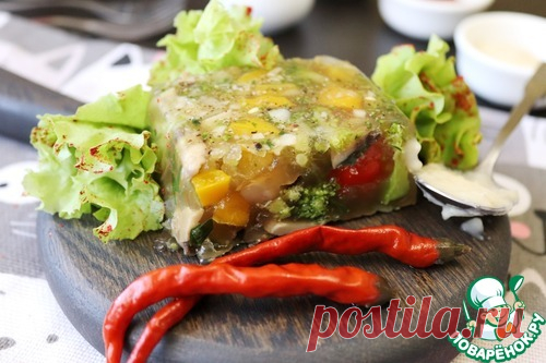 Заливное из овощей с шампиньонами – кулинарный рецепт