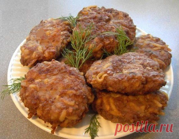 Мясные котлеты с картофелем - 192 ккал. на 100 гр.