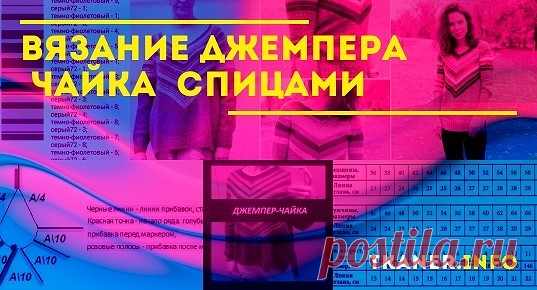 Вяжем джемпер «чайка» спицами самостоятельно. Согласитесь, что подобная модель просто притягивает взгляд и выгодно выделяет её обладательницу в сероватых осенних буднях. Такой свитер зачастую вяжется из полушерстяной или шерстяной пряжи, но вы можете использовать любые варианты на свой вкус. Особенно приятным в этой модели является возможность использования для контрастных v-образных линий остатков пряжи.