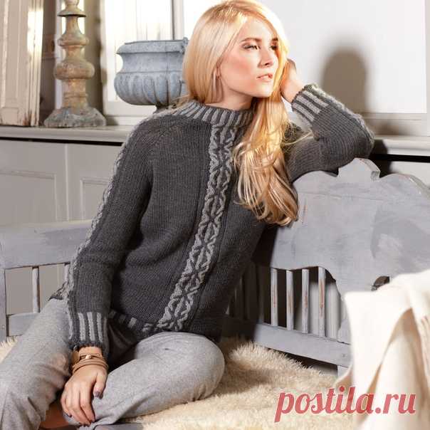 Свитер с двухцветными узорами  https://verena.ru/vyazanie-spicami/sviter-s-kosami-54..

#ДляПродвинутых@best_burda #ВязаниеНаСпицах@best_burda

Очень изысканная модель с рукавами реглан обращает на себя внимание необычными двухцветными планками и структурными косами.

Журнал «Verena» № 7/2016