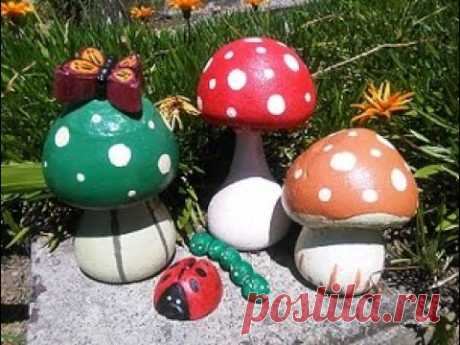 Cómo hacer un hongo de cemento  / HOW TO MAKE A CEMENT MUSHROOM TO DECORATE YOUR GARDEN