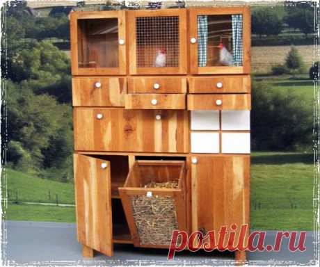Мини-курятник из обычного шкафа - Своими руками