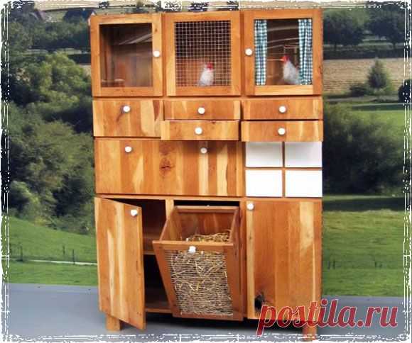 Мини-курятник из обычного шкафа - Своими руками