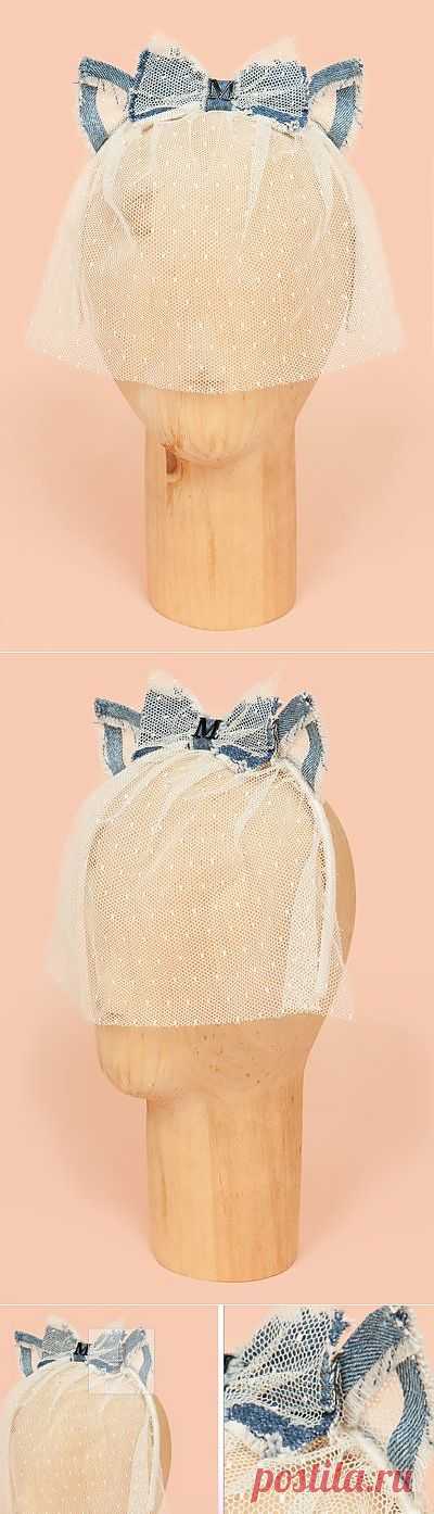 Фата с джинсовыми ушками Maison Michel / Креатив / Модный сайт о стильной переделке одежды и интерьера