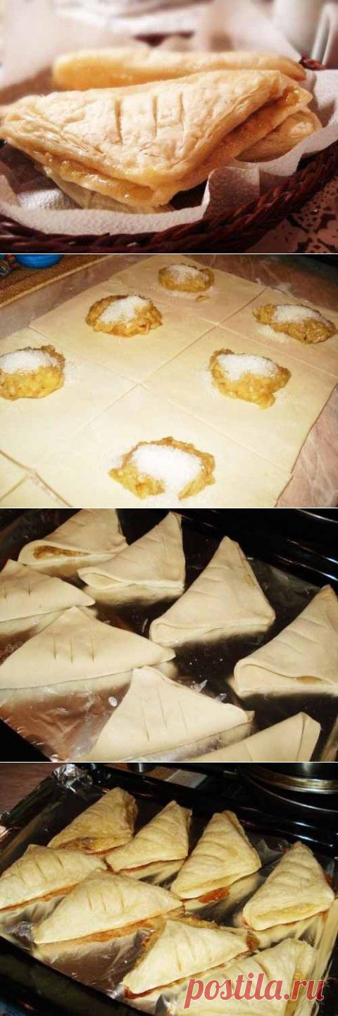 Слойки с банановой начинкой