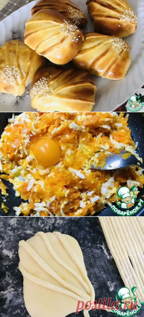 Пирожки с морковью и яйцом – кулинарный рецепт