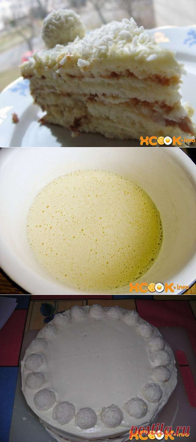 Торт Рафаэлло — пошаговый рецепт приготовления с фото в домашних условиях