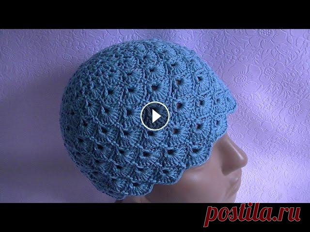 Вязание летней шапки крючком.Knitting hats crochet years Вязание летней шапки крючком.Knitting hats crochet years...
