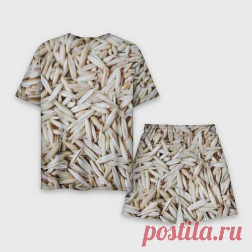 Мужской костюм с шортами 3D Зёрна овса - купить по цене 2680 руб в интернет-магазине Всемайки, арт 3651227