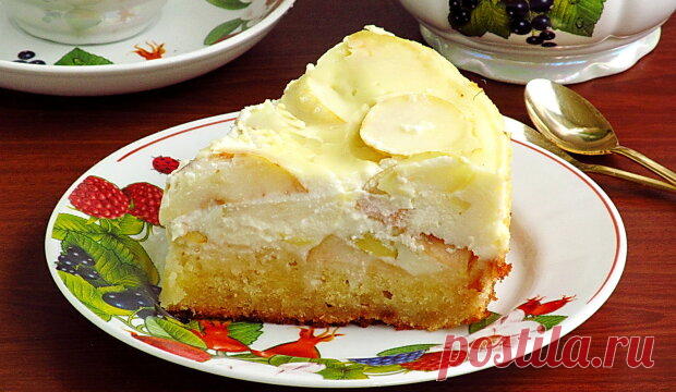 Яблочный пирог с творожной заливкой! Так вкусно, что невозможно оторваться!