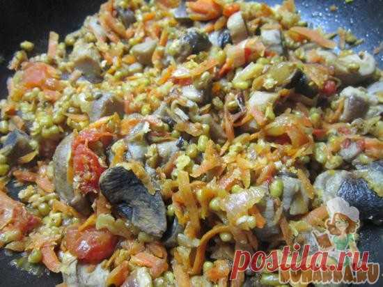 Рецепт: Плов с машем и грибами