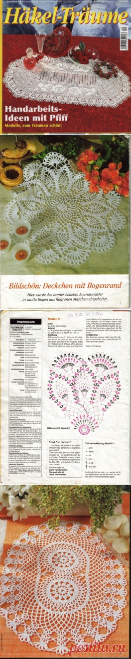 Журнал по вязанию салфеток крючком.