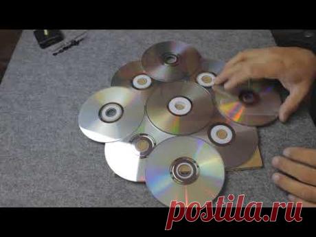 Прикольная самоделка из старых CD дисков. Полезная вещь! - YouTube