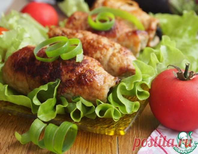 Мясные рулетики с баклажанами и солеными огурцами – кулинарный рецепт