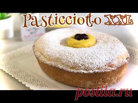 PASTICCIOTTO XXL CREMA E AMARENA facile e goloso TART WITH CUSTARD AND BLACK CHERRY