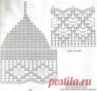 Схемы вязания лифа крючком.
