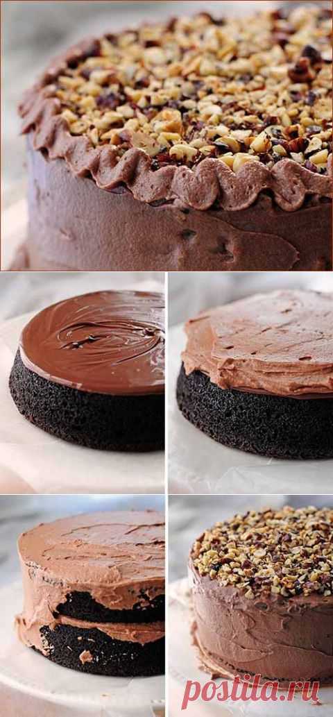 Шоколадно-ореховый торт | Домашняя кулинария