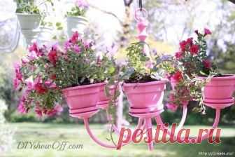Кашпо из старой люстры — Сделай сам, идеи для творчества - DIY Ideas
