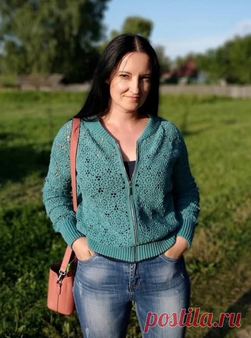 Бомбер ажурный из мотивов