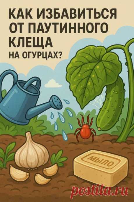 🐞 Как избавиться от паутинного клеща на огурцах — без химии?... | Интересный контент в группе Дачные Идеи и Хитрости